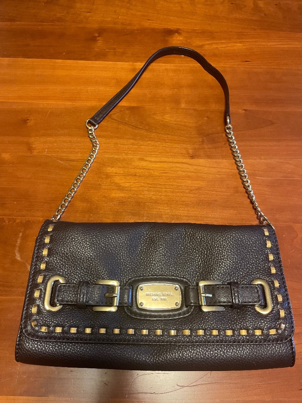 Michael Kors Brown Leather Shoulder Bag